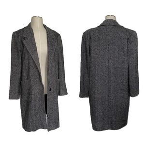 COPY - Vintage Wool Tweed Long Line Trench Coat | Size 8